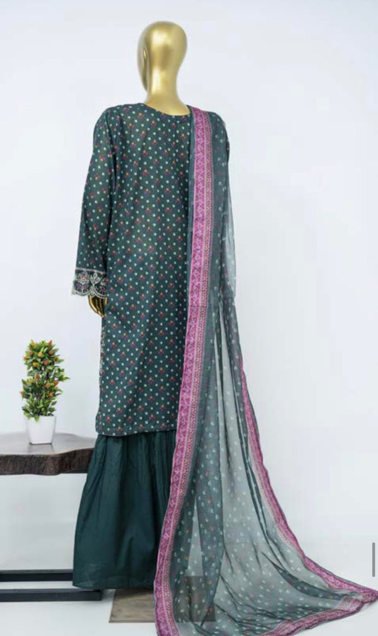 MCBS927-PREMIUM LAWN EMBROIDERED SUIT