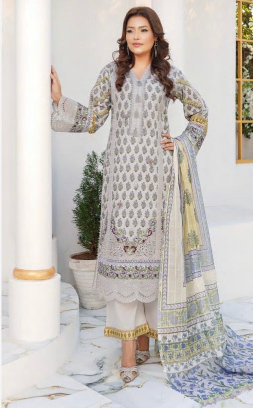 MCMR574-PREMIUM LAWN EMBROIDERED SUITS