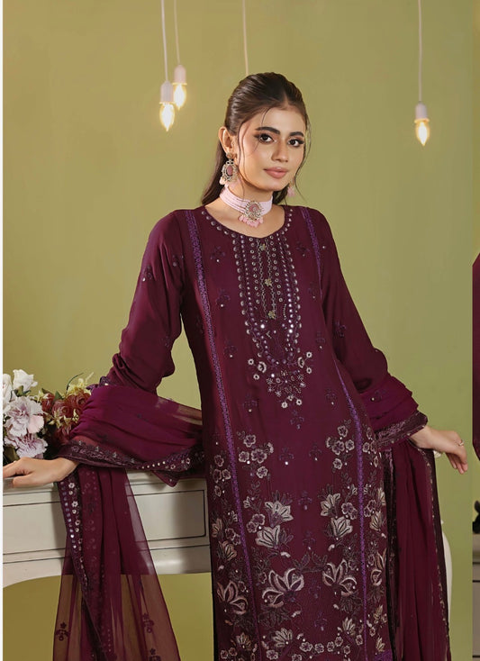 MCWU340-LUXURY CHIFFON SUIT