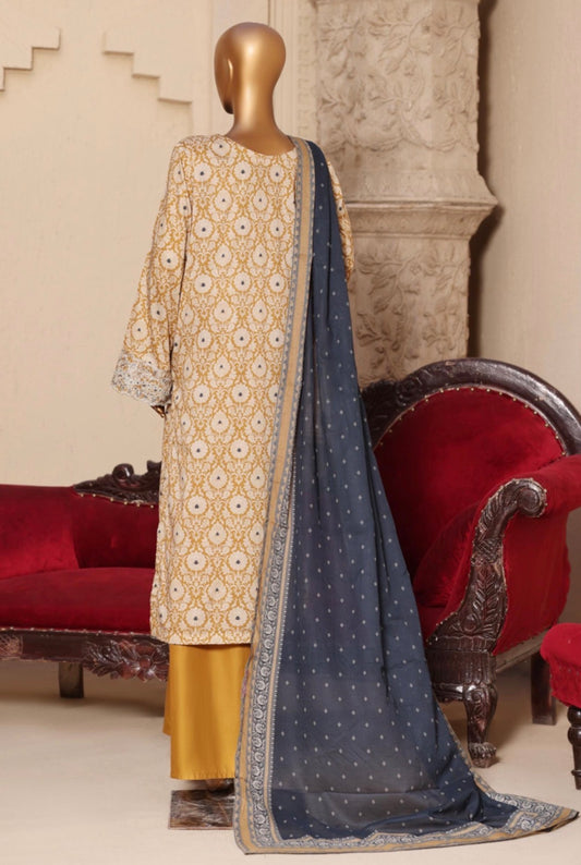 MCBS912-PREMIUM LAWN EMBROIDERED SUIT
