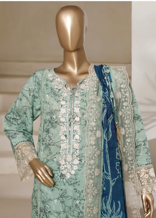 MCSBS109-PREMIUM EMBROIDERED LAWN SUIT