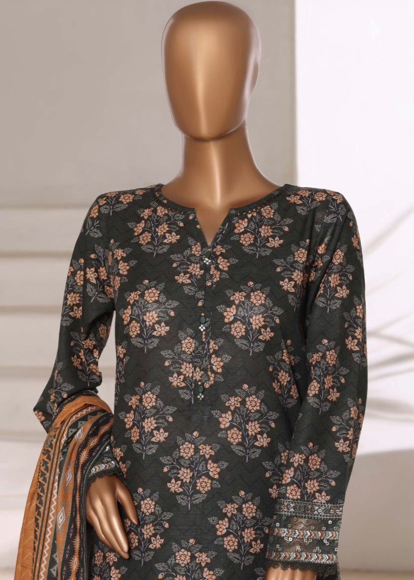 MCSBW105-EMBROIDERED KHADDAR SUIT