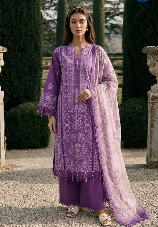 MCZB138-PREMIUM EMBROIDERED LAWN SUIT