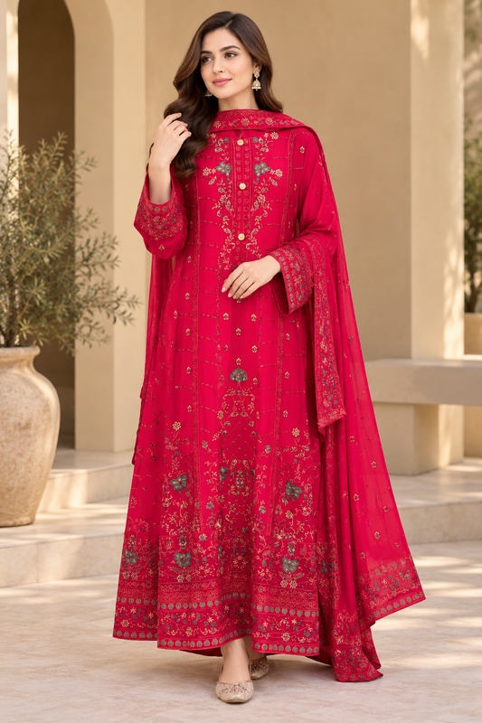 MCWU368-PREMIUM CHIFFON GOWN