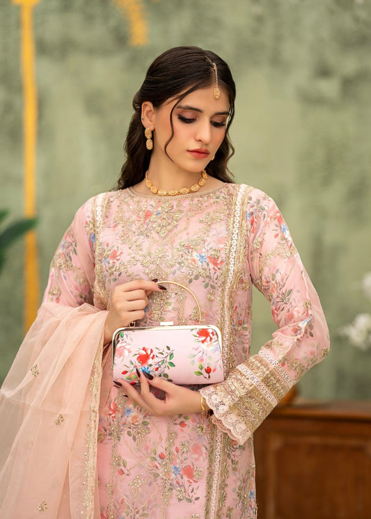 MCBN208-PREMIUM ORGANZA SUIT WITH COMPLIMENTARY GIFT
