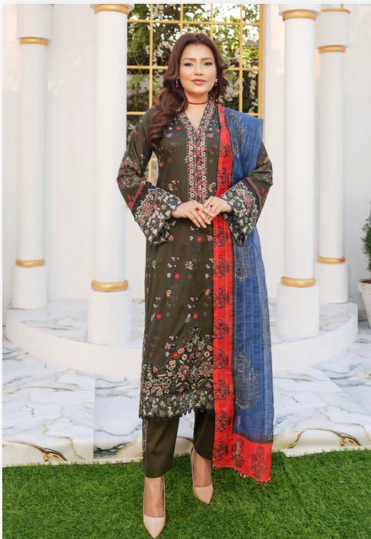 MCMR572-PREMIUM LAWN EMBROIDERED SUITS