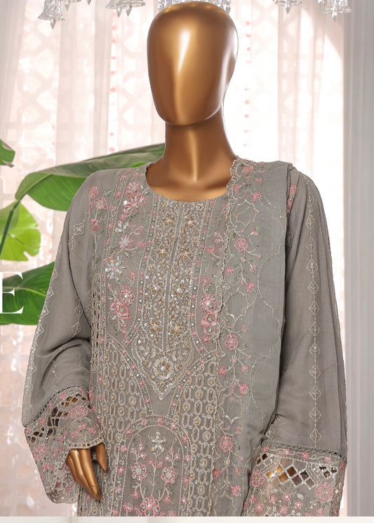 MCSB702-LUXURY CHIFFON EMBROIDERED SUIT