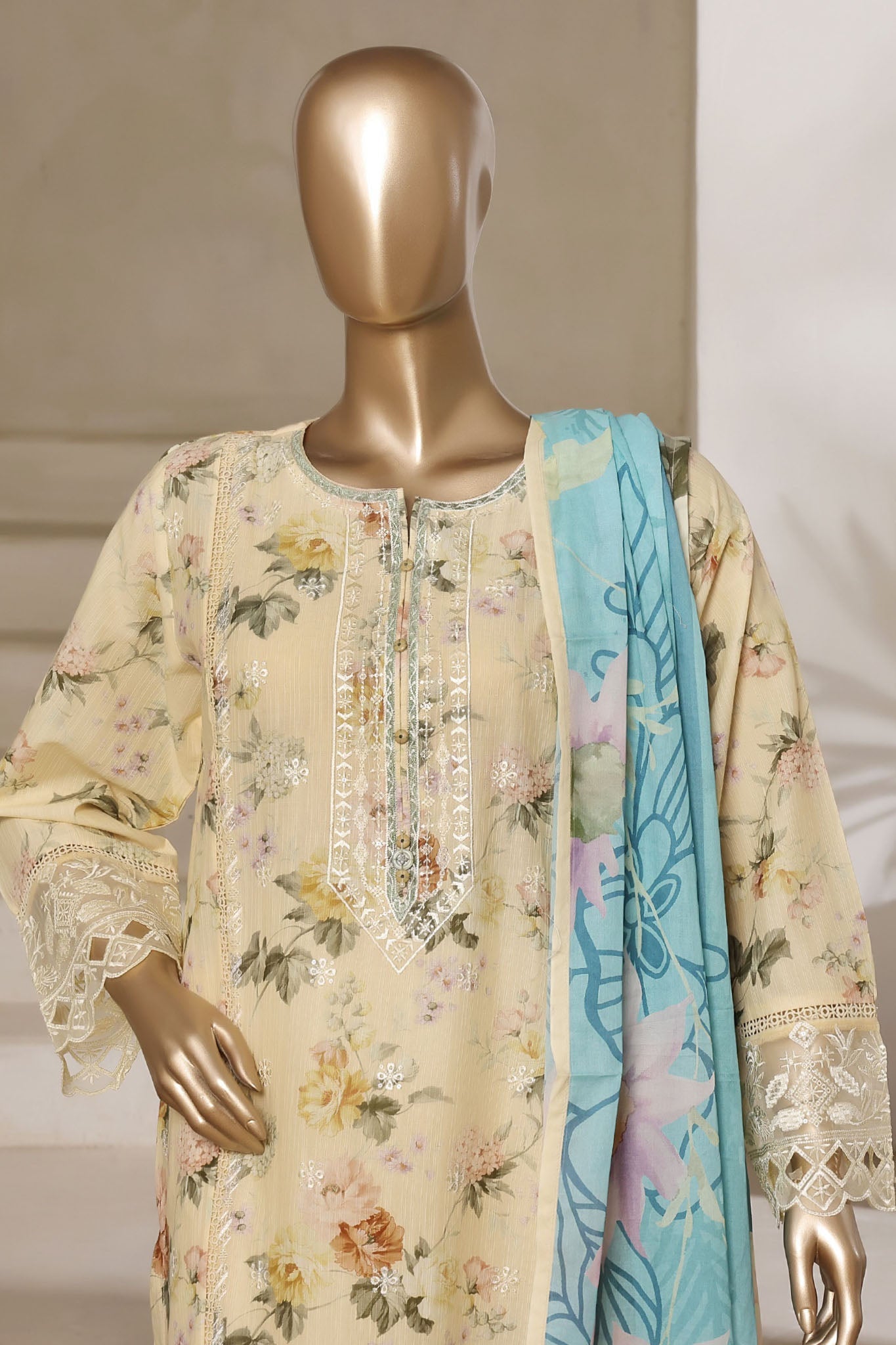 MCSBS104-PREMIUM EMBROIDERED LAWN SUIT