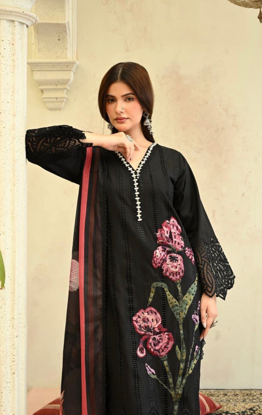MCHA130-PREMIUM EMBROIDERED COTTON SUIT