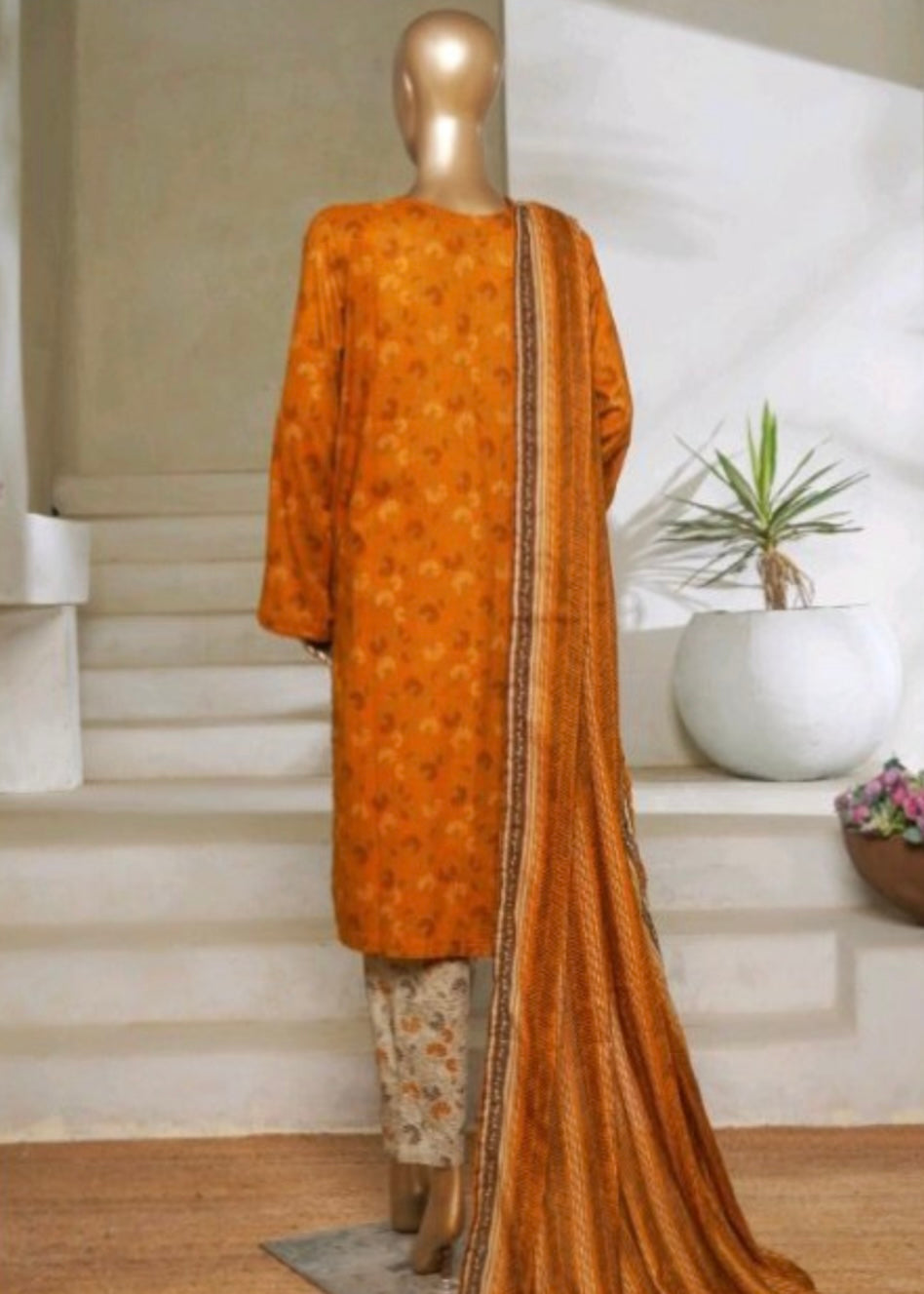 MCBS1002-PRINTED LAWN SUIT