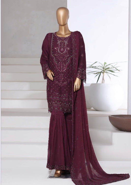 MCSBAF103-PREMIUM CHIFFON EMBROIDERED SUITS