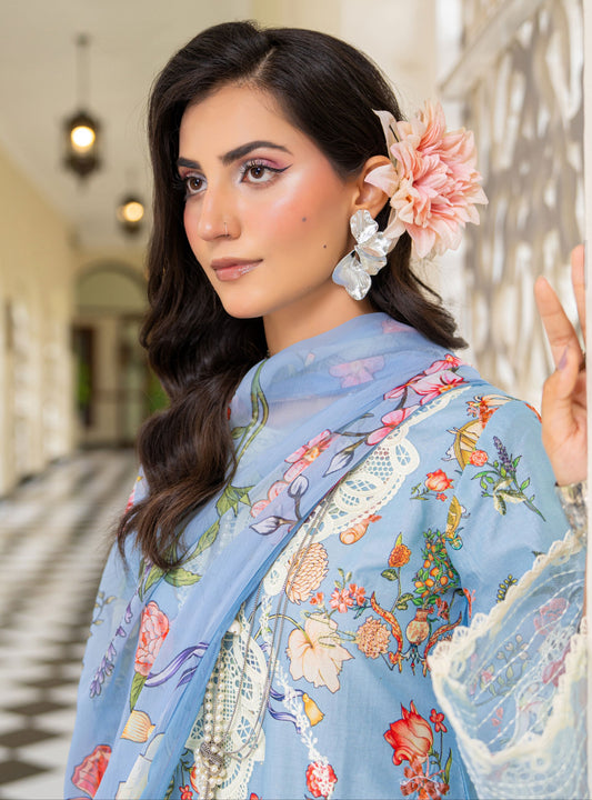MCAR155-PREMIUM EMBROIDERED LAWN SUIT