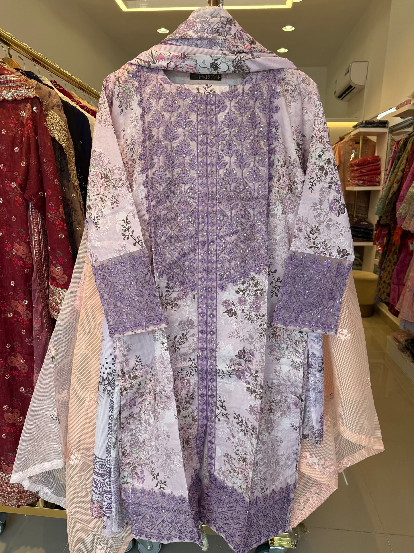 MCMH114-EMBROIDERED LAWN SUIT