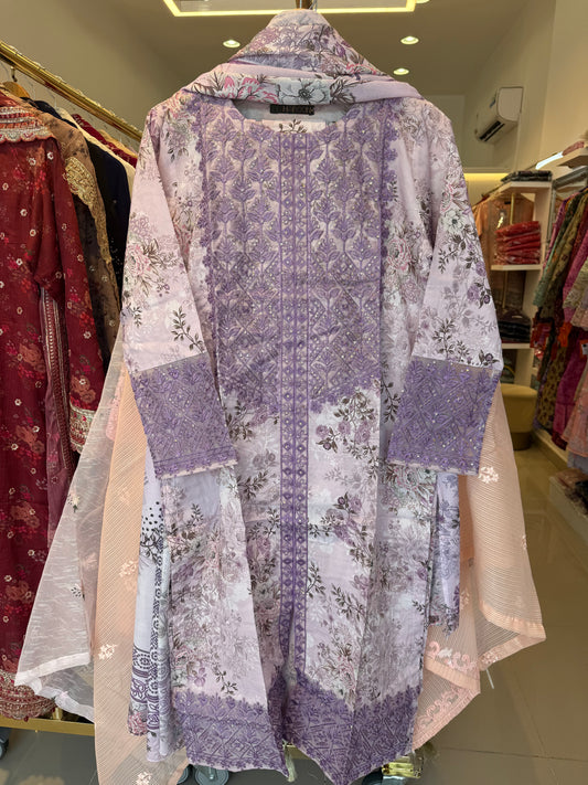 MCMH114-EMBROIDERED LAWN SUIT