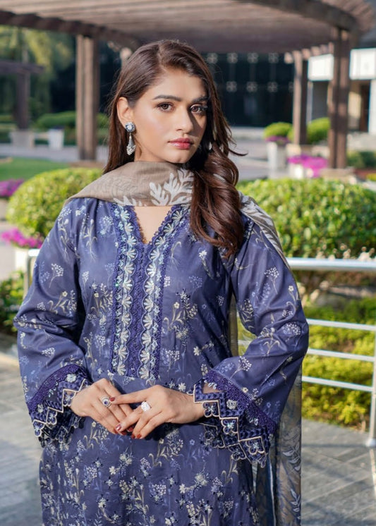 MCMR110-EMBROIDERED LAWN SUIT