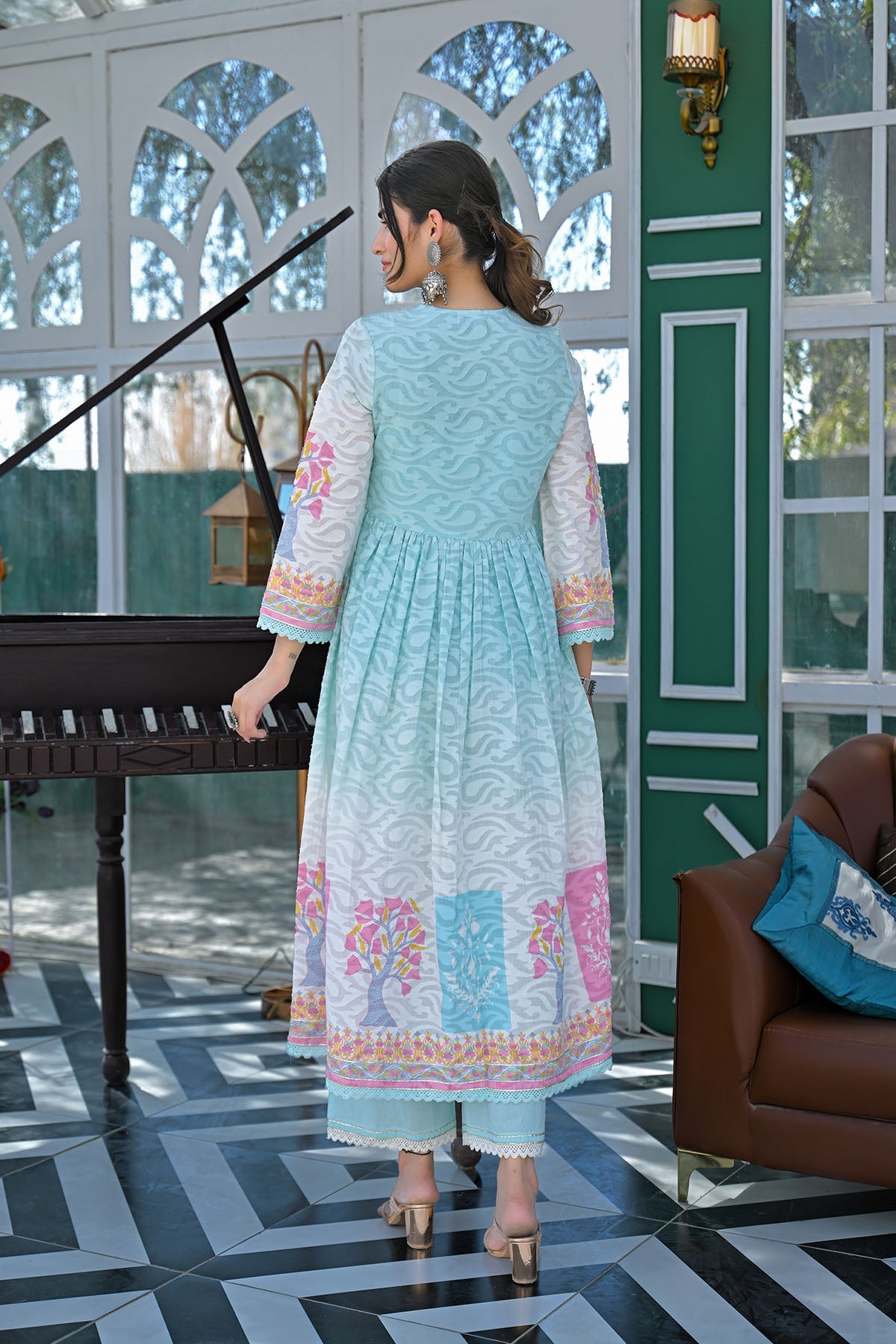MCIN102-PREMIUM COTTON ANARKALI SET
