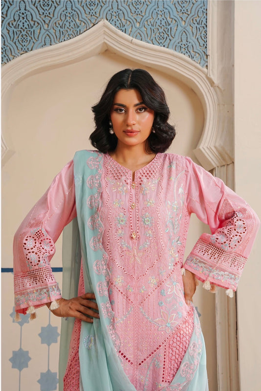 MCSZ134-LUXURY LAWN WITH CHIFFON DUPATTA