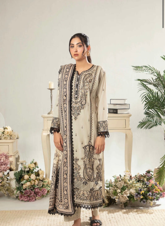 MCGA378-PREMIUM EMBROIDERED LAWN SUIT
