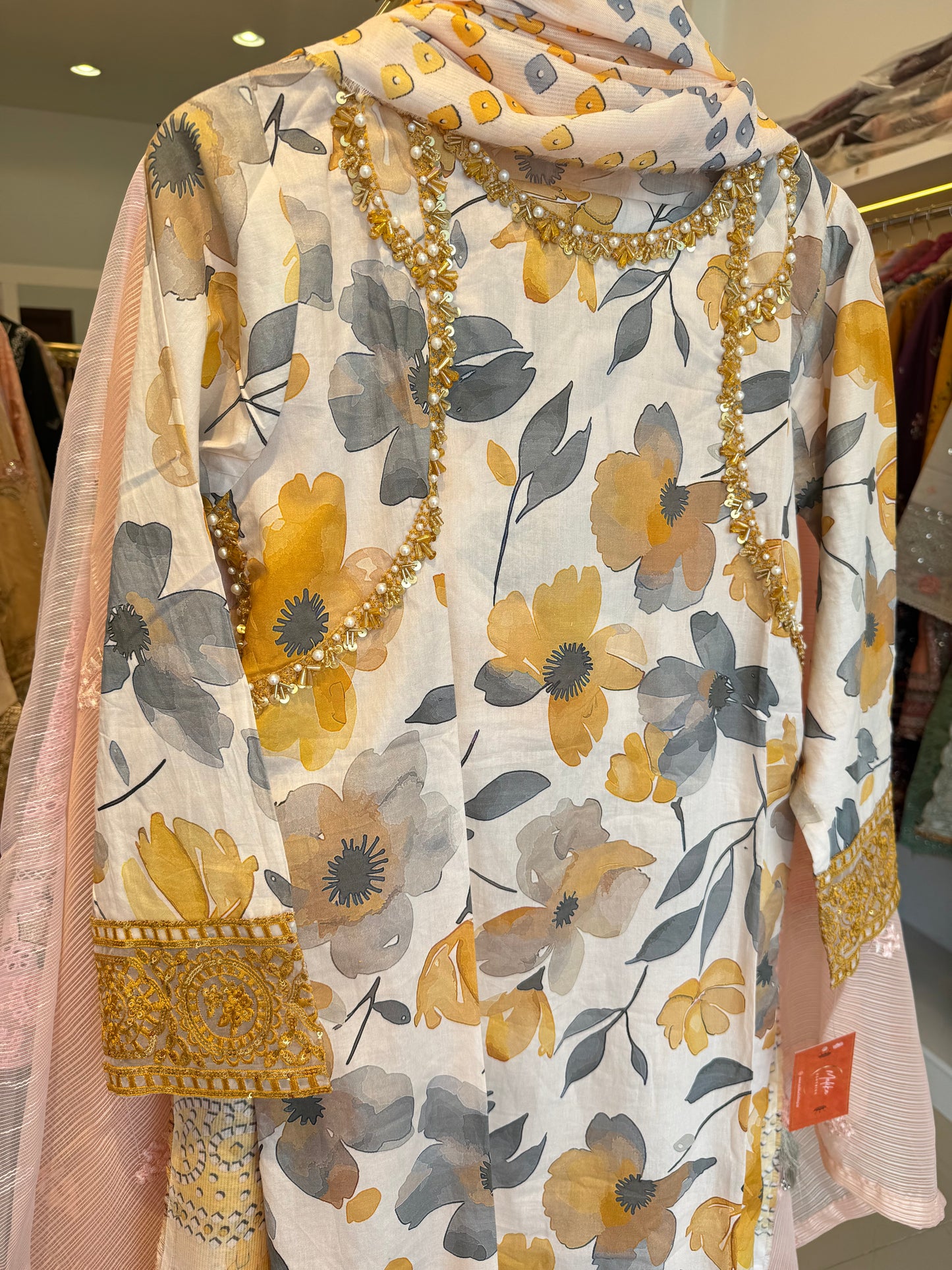 MCMH117-EMBROIDERED LAWN SUIT