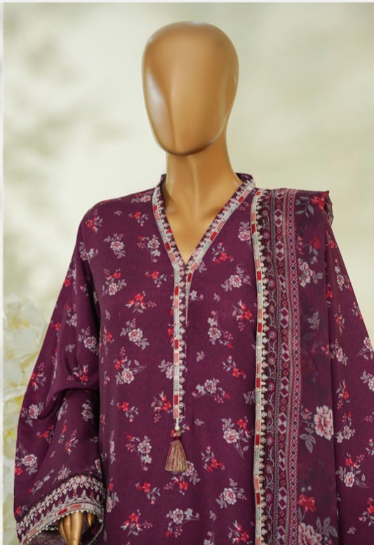 MCBS117-PREMIUM LAWN SUIT WITH CHIFFON DUPATTA