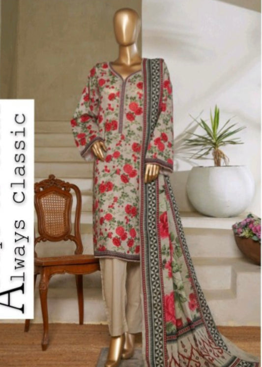MCBS1011-PRINTED LAWN SUIT