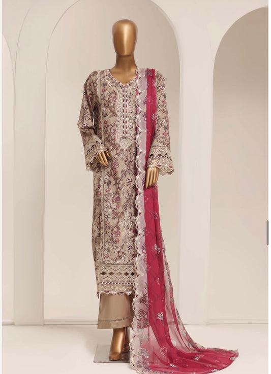 MCSBF410-PREMIUM EMBROIDERED LAWN SUIT