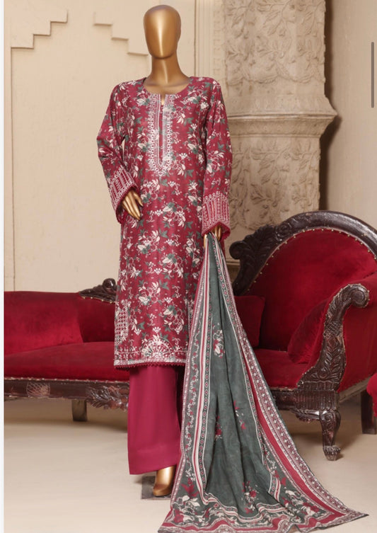 MCBS910-PREMIUM LAWN EMBROIDERED SUIT