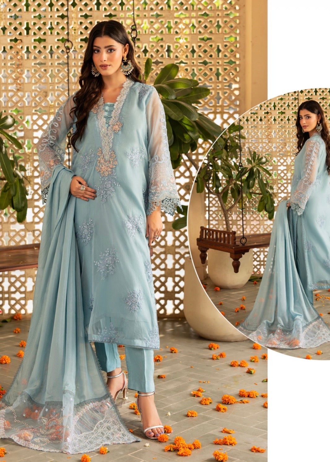 MCZH210-PREMIUM ORGANZA SUIT