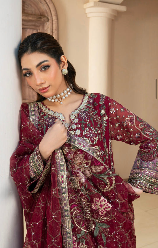 MCN110-LUXURY CHIFFON SUIT