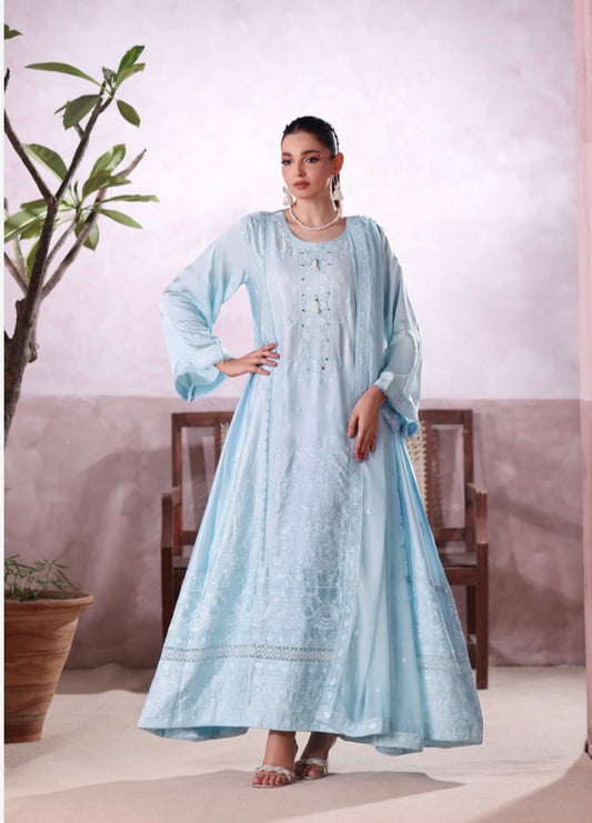 MCAG72-PREMIUM SILK EMBROIDERED GOWN SUIT