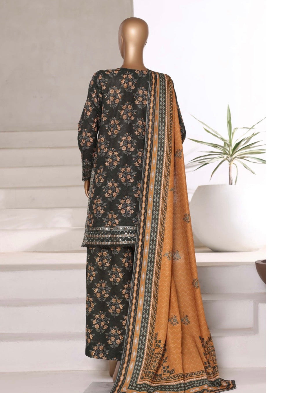 MCSBW105-EMBROIDERED KHADDAR SUIT