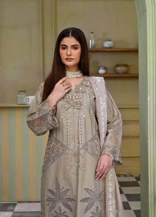MCHA127-PREMIUM EMBROIDERED COTTON SUIT