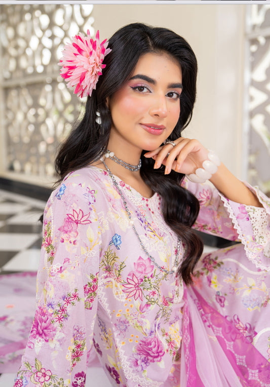 MCAR154-PREMIUM EMBROIDERED LAWN SUIT