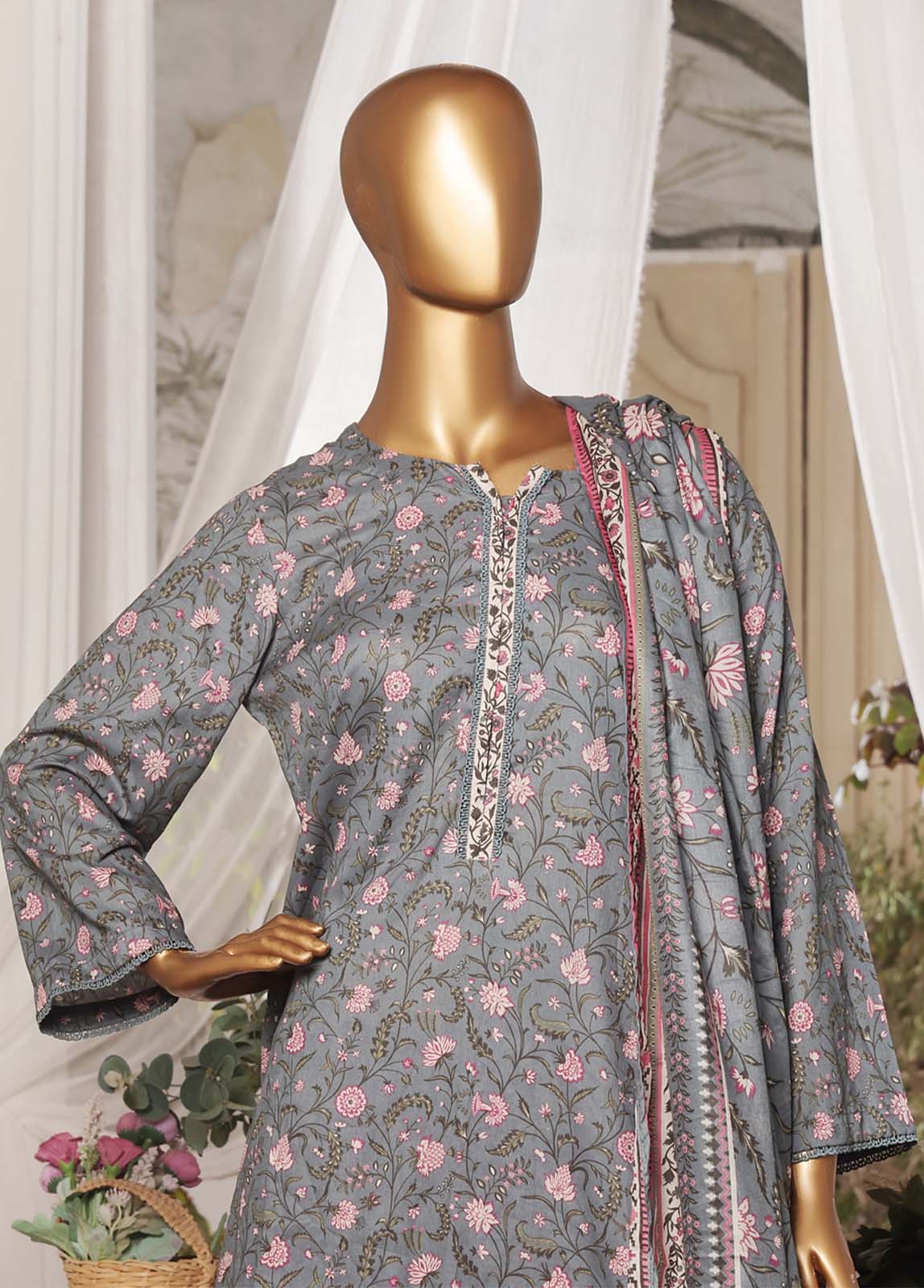 MCBS801-PRINTED LAWN SUIT