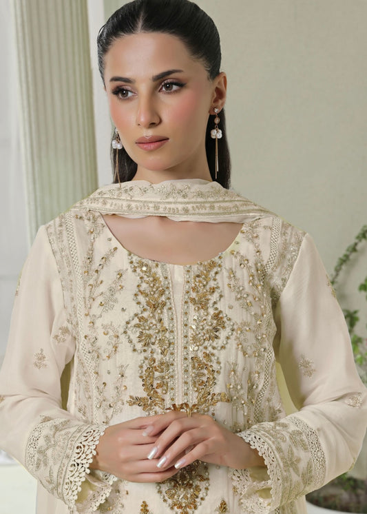 MCWU201-LUXURY CHIFFON EMBROIDERED SUITS