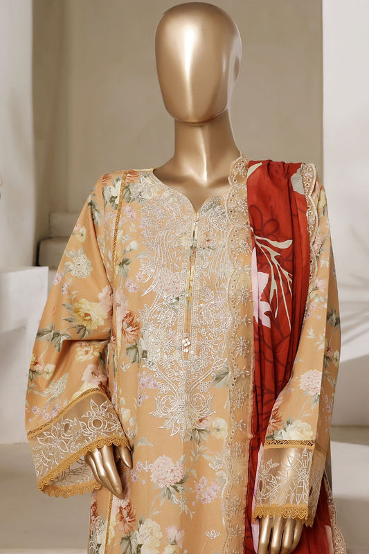 MCSBS107-PREMIUM EMBROIDERED LAWN SUIT