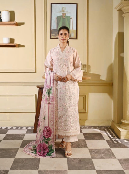 MCHA123-PREMIUM EMBROIDERED COTTON SUIT