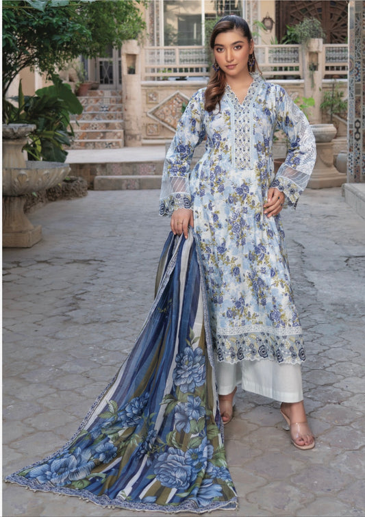 MCMU158-PREMIUM EMBROIDERED LAWN SUIT