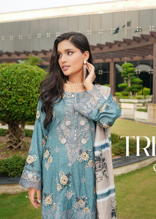 MCMR506-EMBROIDERED LAWN SUIT