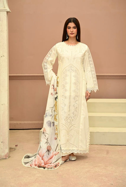MCHA121-PREMIUM EMBROIDERED COTTON SUIT