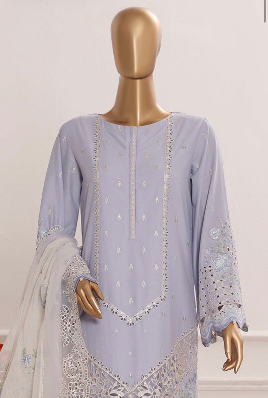 MCHZ108-PREMIUM EMBROIDERED LAWN SUIT