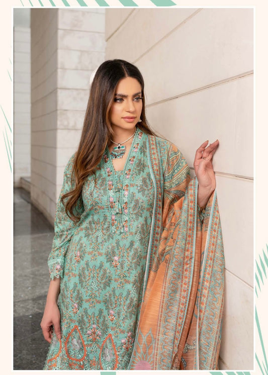 MCMR111-EMBROIDERED LAWN SUIT