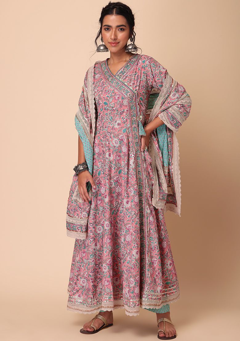MCIN101-PREMIUM COTTON ANGRAKHA PATTERN ANARKALI SET