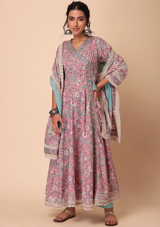 MCIN101-PREMIUM COTTON ANGRAKHA PATTERN ANARKALI SET