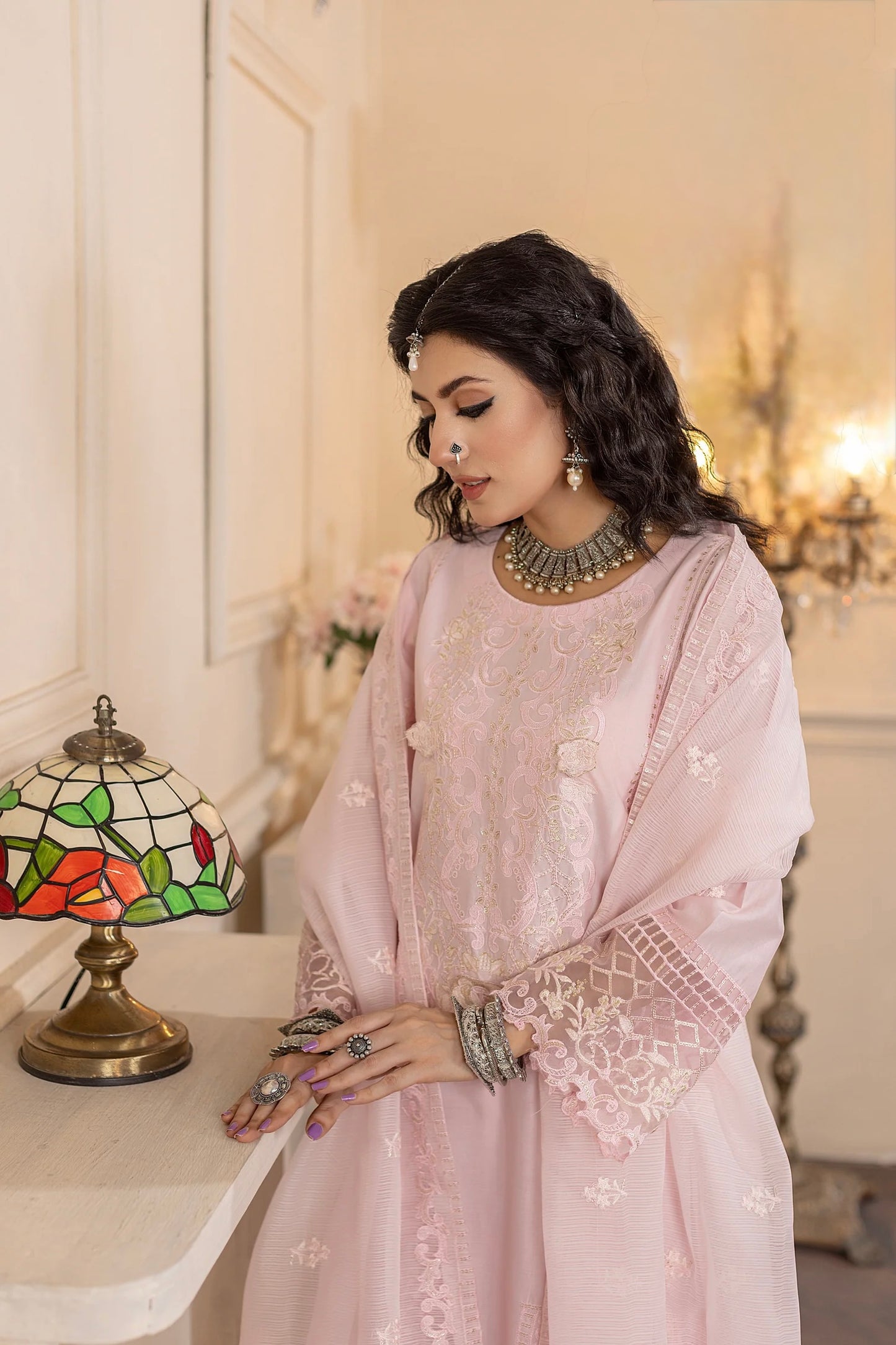 MCSE104-EMBROIDERED LAWN SUIT