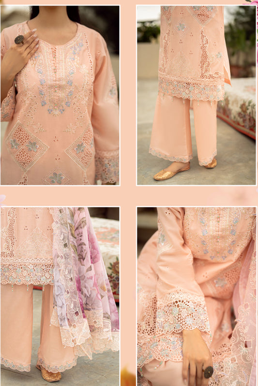 MCGZ146-PREMIUM EMBROIDERED LAWN SUIT