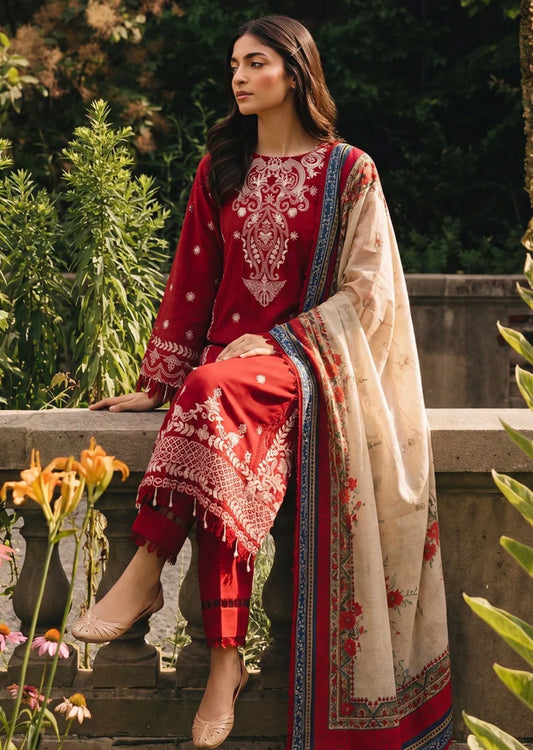 MCZB133-PREMIUM EMBROIDERED LAWN SUIT