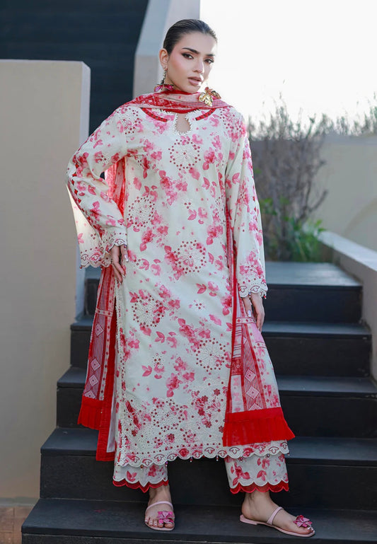 MCZB125-PREMIUM EMBROIDERED LAWN SUIT
