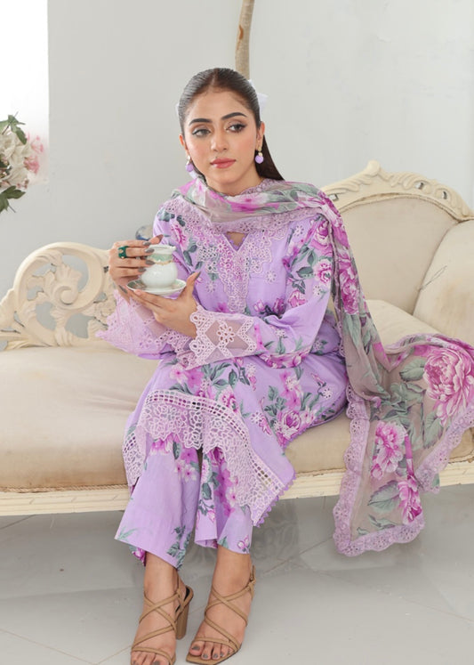 MCPL408-EMBROIDERED LAWN SUIT
