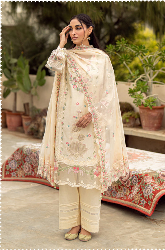MCGZ148-PREMIUM EMBROIDERED LAWN SUIT